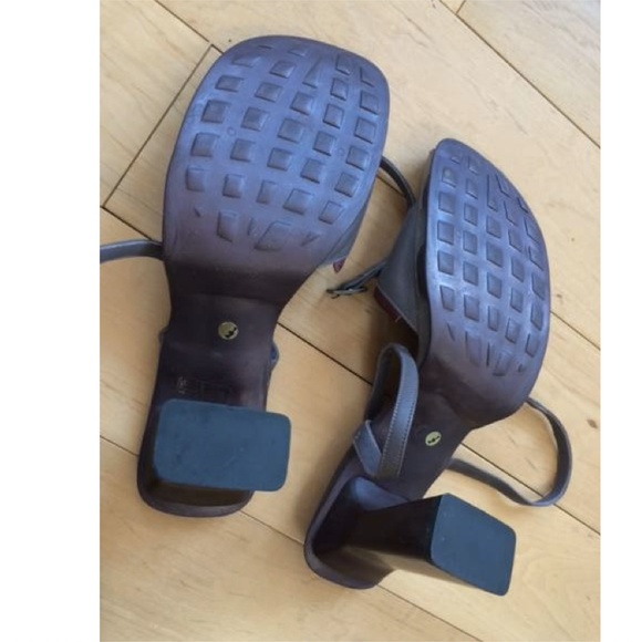 Kenneth Cole Made in Italy Sandals Open Heels 8.5 - Picture 5 of 8